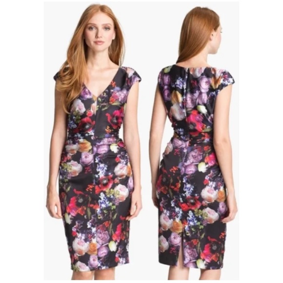 IVY & BLU by Maggy Boutique Black Floral Formal Dress Size 4 - Picture 8 of 10